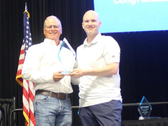 Rich Kreps with his CCA of the Year award