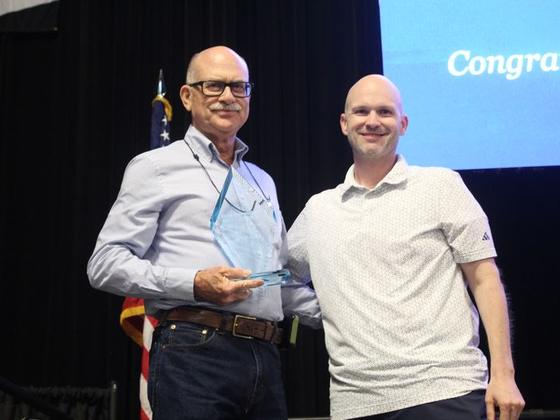 Gary Osteen with his PCA of the Year award